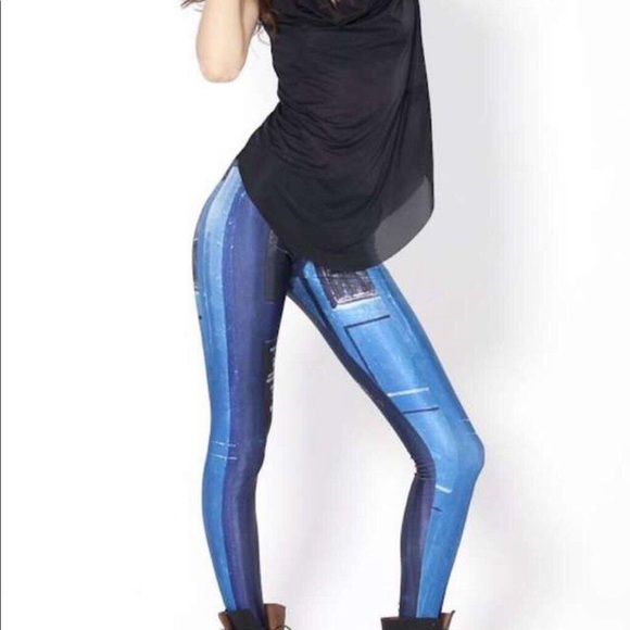 Blackmilk (Doctor Who) Police Box Leggings - Picture 1 of 4